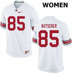Women's Ohio State Buckeyes #85 Austin Kutscher White Nike NCAA College Football Jersey New Style IRJ5844PI